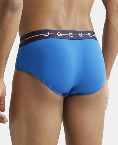 Image of Jockey NY15 Men Super Combed Cotton Elastane Stretch Solid Brief with Ultrasoft Waistband