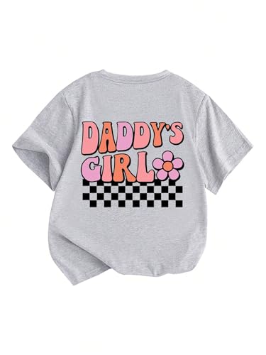 Girls Summer Graphic Tees Short Sleeve Casual T Shirts Kids Cute Tops