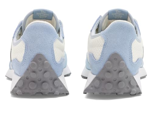 Image of New Balance, Unisex Kid, 327 Lace (Big Kid), Light Arctic Grey /Light Zinc Blue, 3.5, Medium, Big Kid