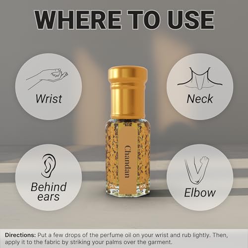 Image of Chandan Attar Original Pure Long-Lasting NEESENCE 100% Alcohol Free 6.0ml Itra In Luxury Bottle Best For Men And Women