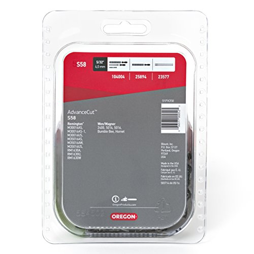 Oregon S58 AdvanceCut 16-Inch Semi Chisel Chainsaw Chain Fits Remington, Wen/Wagner