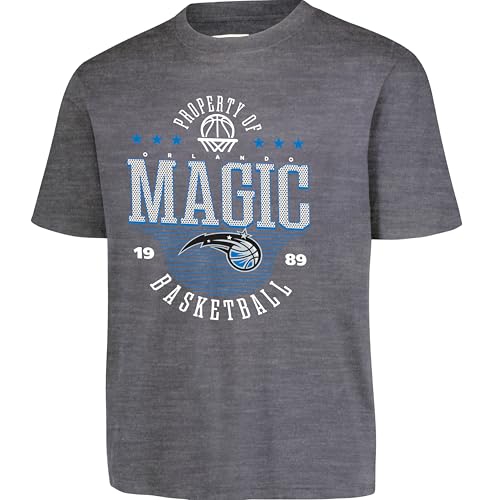Ultra Game Boys' Super Soft Mad Props T-Shirt,Orlando Magic,Heather Charcoal,10-12