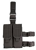 VooDoo Tactical 20-9308001000 Drop Leg Platform with Attached M4/M16 Double Mag Pouch, Black