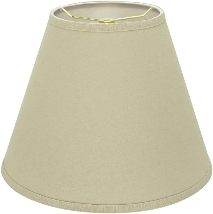 Aspen Creative 32289A Transitional Hardback Empire Shaped Spider Construction Lamp Shade in Tan, 14" wide (7" x 14" x 11")