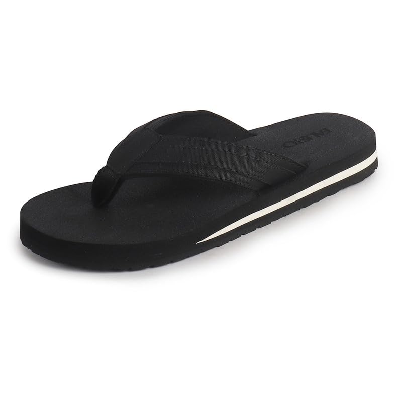 Image of FAUSTO Men Summer Flip Flops with Arch Support | Lightweight EVA Cushioned Ortho Slippers | Anti-Skid Sole | Water Resistant, Travel Friendly, Daily Wear, Indoor Home Use