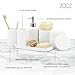 Imagen de ZCCZ - Juego de accesorios de baño blancos de 6 piezas: soporte para cepillo de dientes