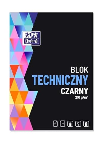 Blok techniczny Oxford A3 10 kartek czarny 1 sztuka 210g/m2