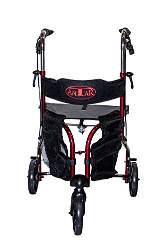 Antar 14131 Delta Gehrad Rollator mit 3 Rädern und abnehmbarer Tasche