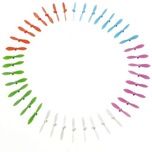 Redgiants 40pcs 5 Color Propellers Set Compatible with Cheerson CX-10 CX-10A, Portable Quick-Release Replacement Propellers Blades Props Accessories