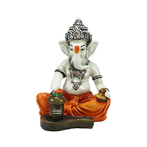Image of eCraftIndia Lord Ganesha Worship shivliing Decorative Showpiece - 20 cm