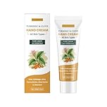Turmeric & Clove Oil Hand Cream - Deep Hydration and Skin Nourishment | Reduces Spots and Hyperpigmentation, Brightens Skin Tone | Repairing Dry Skin | Moisturizing Hand Lotion 1.76 Oz