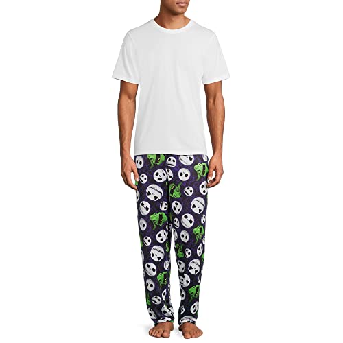 Disney Men's Nightmare Before Christmas Performance Pajama Sleep Pants, Black/Purple, X-Large #TOP1