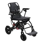 Mini Lightweight Folding Electric Wheelchairs for Seniors,Intelligent Power 20Km Portable Motorized Wheelchair, Small Size Wheelchairs, Suitable for People Under 70kg with relatively Small Body Size
