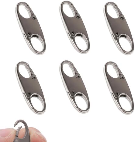 Zipper Fastener Clips 6pcs Anti-Theft Zipper Closures Double Opening S Hook Pulls for Backpacks Luggage Bags Travel Suitcase Locks for Camping