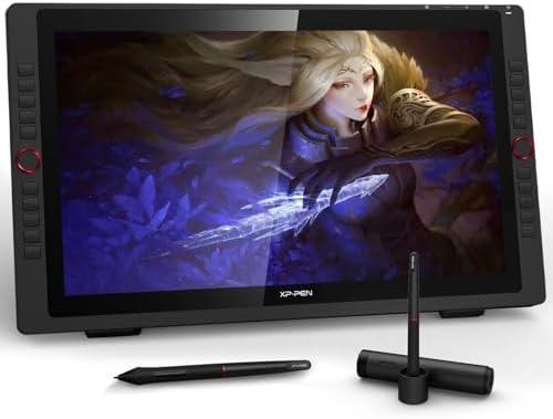 XPPen Artist24 Pro 23.8 Inch Drawing Tablet with Screen 2.5K QHD Drawing Pen Display with 20 Shortcut Keys & Tilt 8192 Pen Pressure Battery-Free Stylus for Windows, Mac, Chrome, Linux