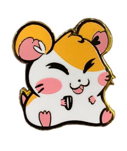 Broche hamster en métal de 2,5 cm pour vêtements et sacs