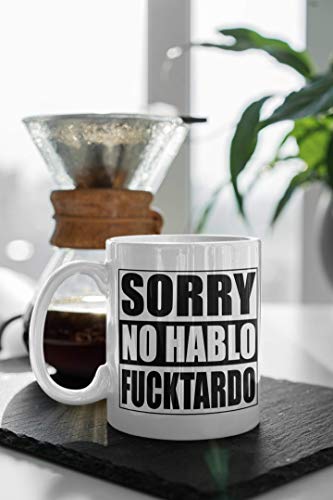 Taza de cerámica blanca con texto divertido 8 oz miniatura 2