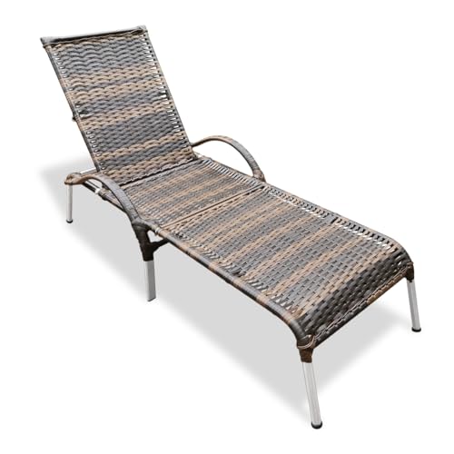 Espreguiçadeira de Fibra Sintética Regulável Julia Piscina (Argila)
