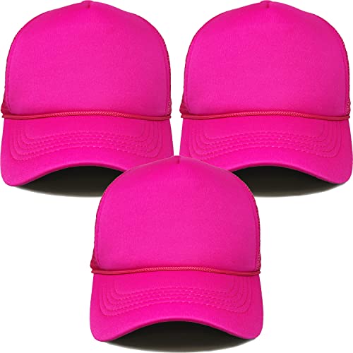 Image of Funky Junque Foam Trucker Hat, Trucker Hats for Women & Men - Blank Adjustable Snapback Mesh Back Baseball Cap