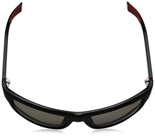 Carrera Sunglasses (Safilo Group) CA8013/S Rectangular Sunglasses, Shiny Black & Gray Polarized, 58 mm4