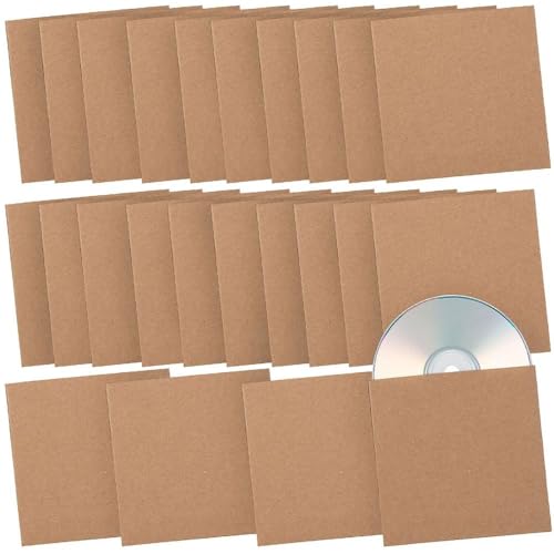 Fun Express Kraft Paper CD Sleeves for Wedding – Eco-Friendly Rustic Design for Invitations Favors Thank You Cards & More – Perfect for Wedding Stationery Keepsakes & DIY Projects – 24 Pieces