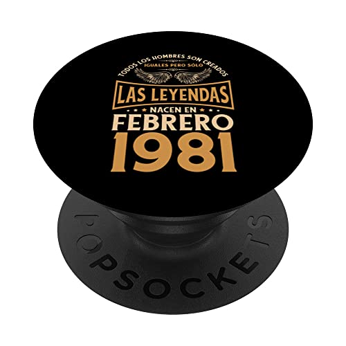 Cumpleaños Hombre Regalos Las Leyendas Febrero 1981 PopSockets PopGrip Intercambiable