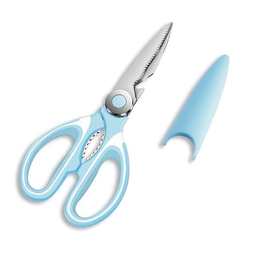 Miniatura 2 de Tijeras De Cocina De Acero Inoxidable Con Agarre Tpr, Tijeras De Cocina De Acero Inoxidable Resistentes Para Cortar Carne, Alimentos, Pescado, Aves De Corral, Tijeras Afiladas Multiusos