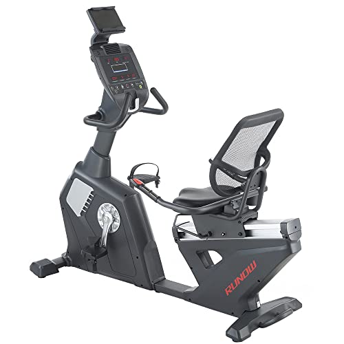 RUNOW Commercial Recumbent Exercise Bike LCD Screen Display 20 Levels