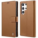 Compatible avec Samsung Galaxy S25 Ultra: Cet étui portefeuille en cuir est spécialement conçu pour votre téléphone portable Galaxy S25 Ultra 5G, fermeture magnétique, fonction support et emplacements pour cartes, la taille de l'étui du téléphone est de 6,8 pouces.