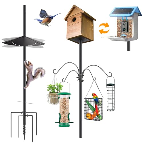 Sliimu 92 Inch Smart Bird Feeder Pole With Anchor For Outdoor cover