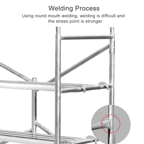 Échafaudage en acier pliable pour éviter les chutes plateforme sur roues - 5