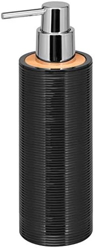 bremermann Segno Soap Dispenser Made of Bamboo and Plastic // Capacity Approx. 340 ml (Black)