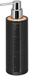 bremermann Segno Soap Dispenser Made of Bamboo and Plastic // Capacity Approx. 340 ml (Black)