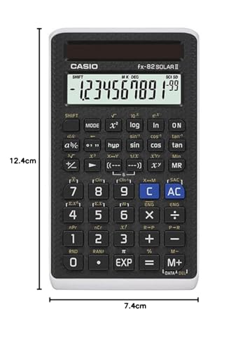 Casio FX-82SOLARII Schulrechner Schwarz Display (Stellen): 12 solarbetrieben (B x H x T) 71 x 10 x 134 mm – Bild 4