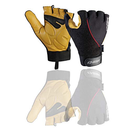 Chiba Rollstuhl-Handschuhe Argon - Guantes de Ciclismo para Mujer, Color Negro, Talla M