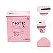 Generic Wall Hanging Mail Box Drop Box Retro Metal Postbox Newspaper Holder Box Wall Mounted Mailbox for Gate Front Door,Home Office, Pink