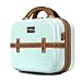World Traveler Gatsby Vintage Style 2-Piece Hardside Carry-On Retro Train Case Spinner Luggage Set - Mint