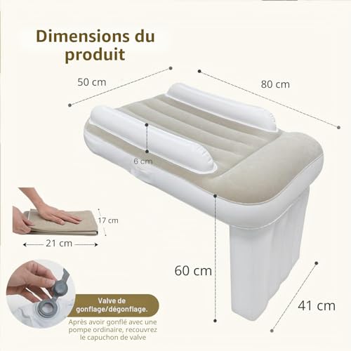 Lit de voyage enfants gonflable avec pompe intégrée - 3