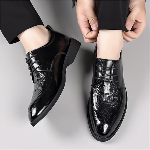 Elegant Leather Lace Up Oxford Shoes for Men Comfortable for Office and Business Occasions4