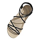 ZTFYKLIN Sandalias Mujer Vestir Comodas De Playa Para Mujer, Nuevas, Con Tiras Abiertas Y, Comercio Exterior. (Dark Gray, 41) Cordones Zapatos Primavera Alpargata Romanas Verano Sandalia Romana