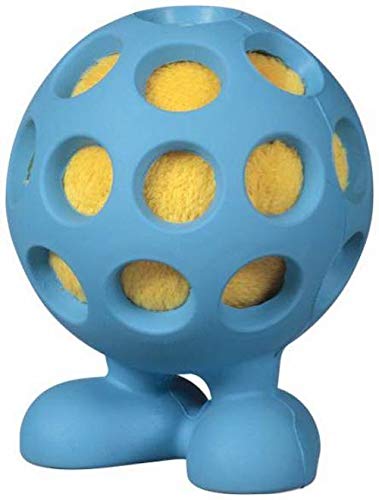 JW Bola Holee Cuz Médio Azul Para Cães