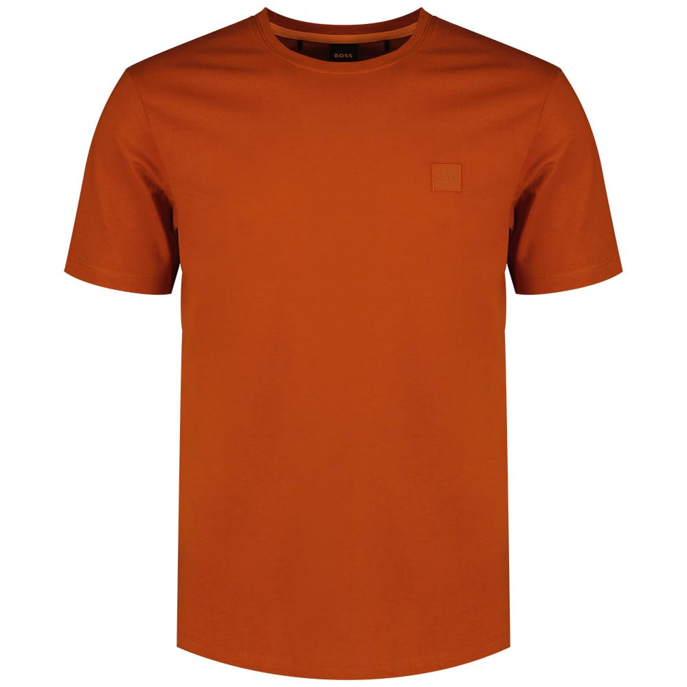 BOSS Herren Tales Relaxed-Fit T-Shirt aus Baumwoll-Jersey mit Logo-Aufnäher