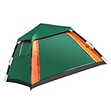 Bnineteenteam Automatic Hydraulic Camping Tent, Space for 3 or 4 People with Large and Doors (Dark Green