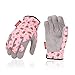 Vgo 1-Par Edad 3-4 Niños Guantes de Jardinería, Guantes de Trabajo en Jardín, Guantes de Seguridad para Jugar al Aire Libre (XS, Rosa, KID-MF7362)