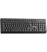 Zebronics Wireless Keyboard, 2.4GHz, 104 Keys with 12 Multimedia Keys, UV-Coated Keycaps, Retract...
