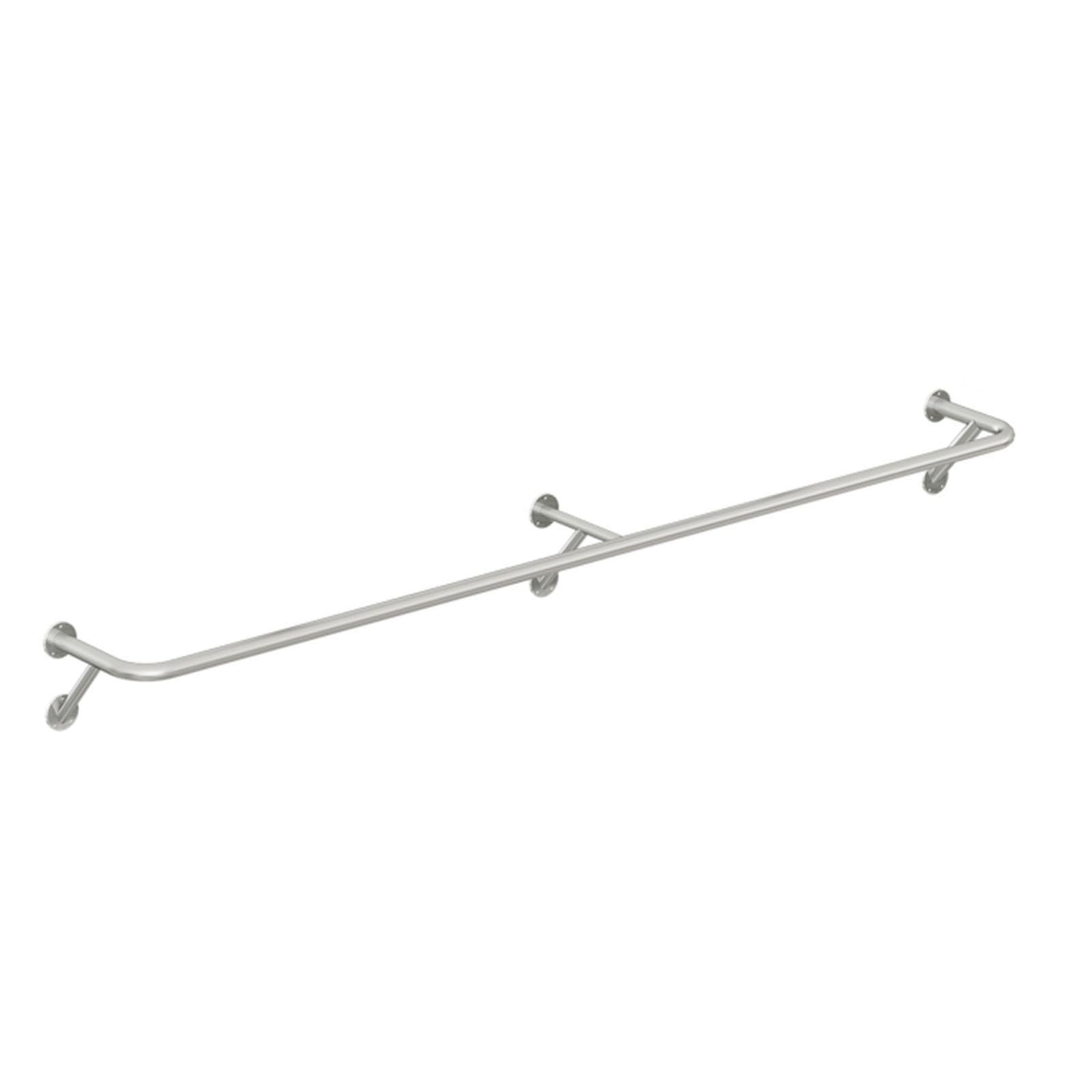 Tringle à vêtements murale robuste 150cm portant acier suspendu penderie gain de place
