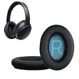 kwmobile 2x Cuscinetto Cuffie Compatibile con Bose Soundlink Around-Ear Wireless II Pad - Cuscinetti Ricambio Cuffie Over Ear Simil Pelle - nero