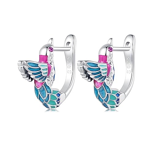 Boucles d'oreilles Kingfisher petites dormeuses pour femme actives au quotidien