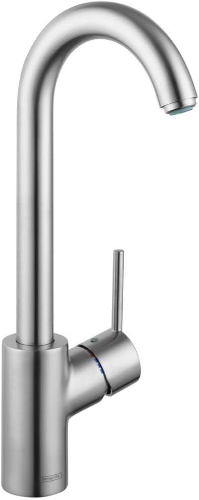 hansgrohe Talis S Black Bar Kitchen Faucet, Bar Sink Faucet Single Hole, Faucet for Kitchen Sink, Matte Black 04287670, 1.5