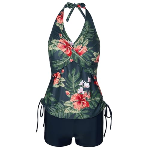 Traje de baño tankini para playa y deportes acuáticos con pantalones cortos cómodos